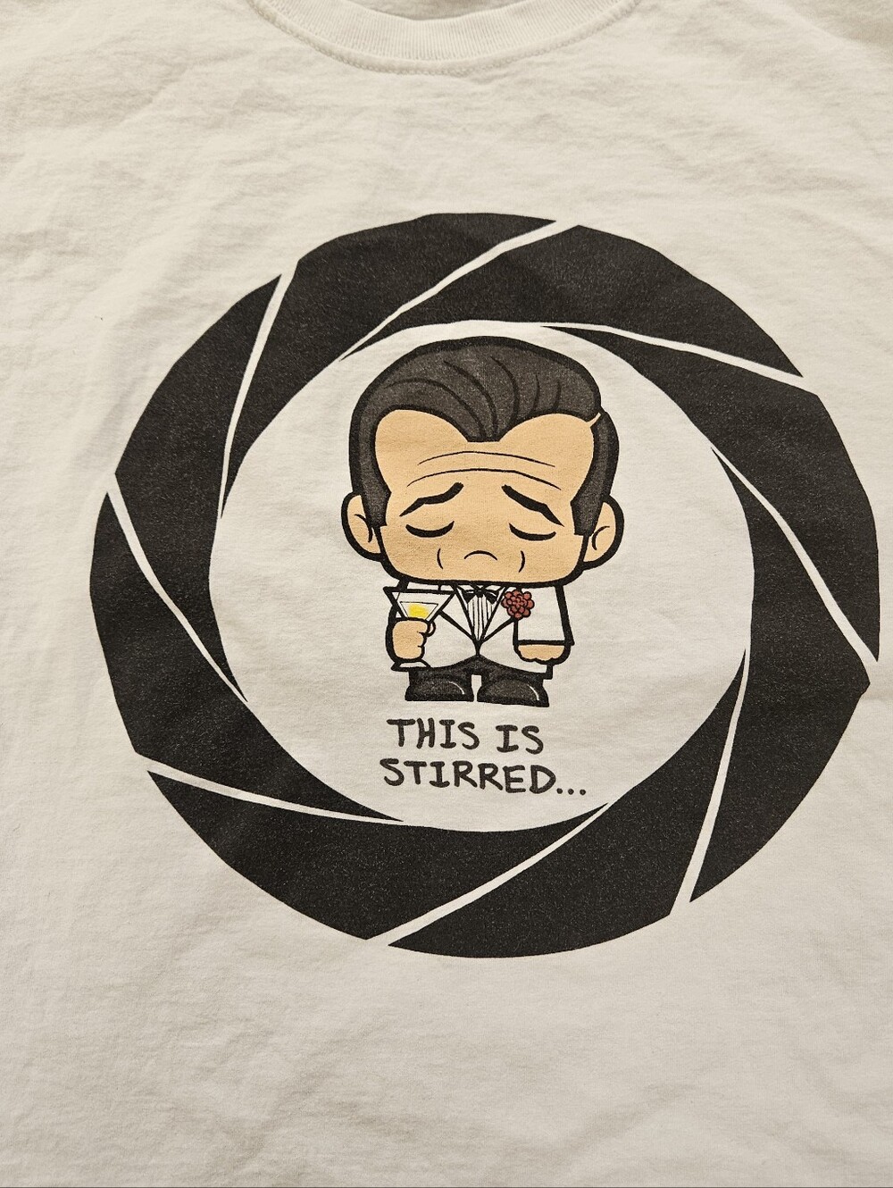James Bond 007 "This Is Stirred" White T Shirt Sz XXL
